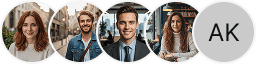 Multiple investor profile avatars on BTC Valimoria trading review block